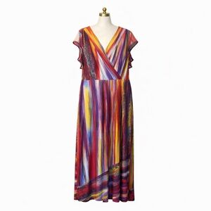 Ashley Stewart Colorful Boho Maxi Dress (18/20)